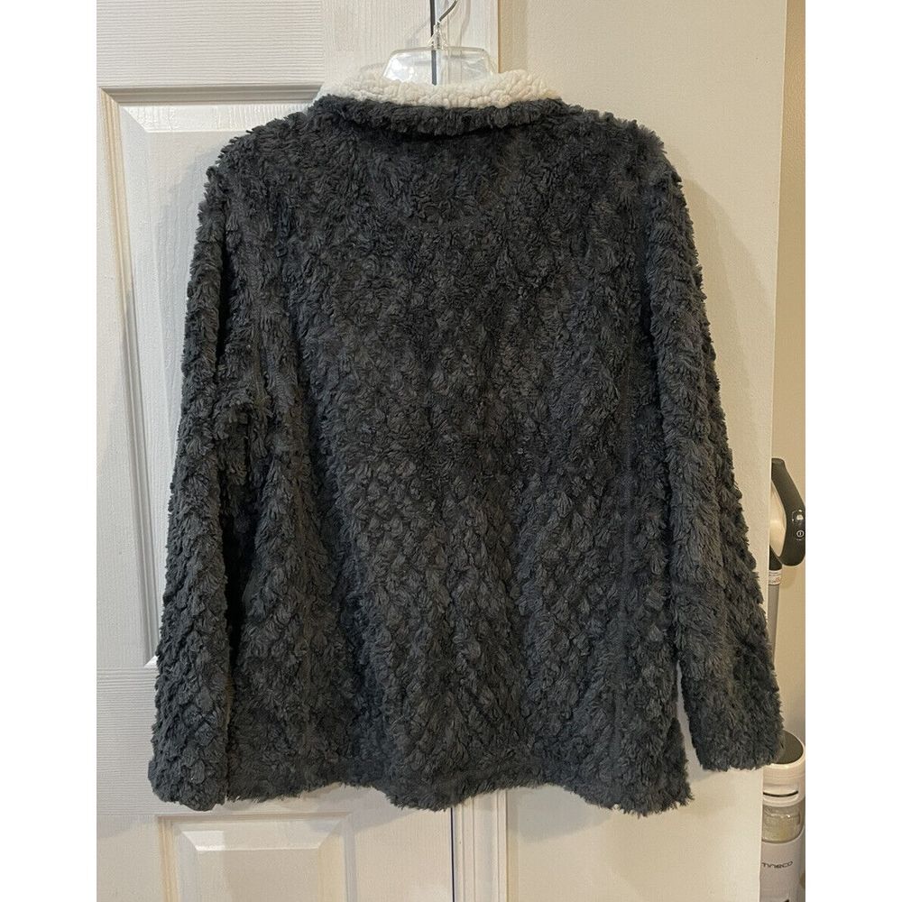 Simply Southern Sz S Gray Sherpa 1/4 Zip Pullover Jacket‎ Pockets - Picture 3 of 8